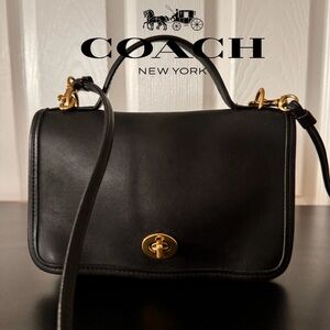 Vintage Coach Bag Casino 9924 Black Leather Purse Handbag